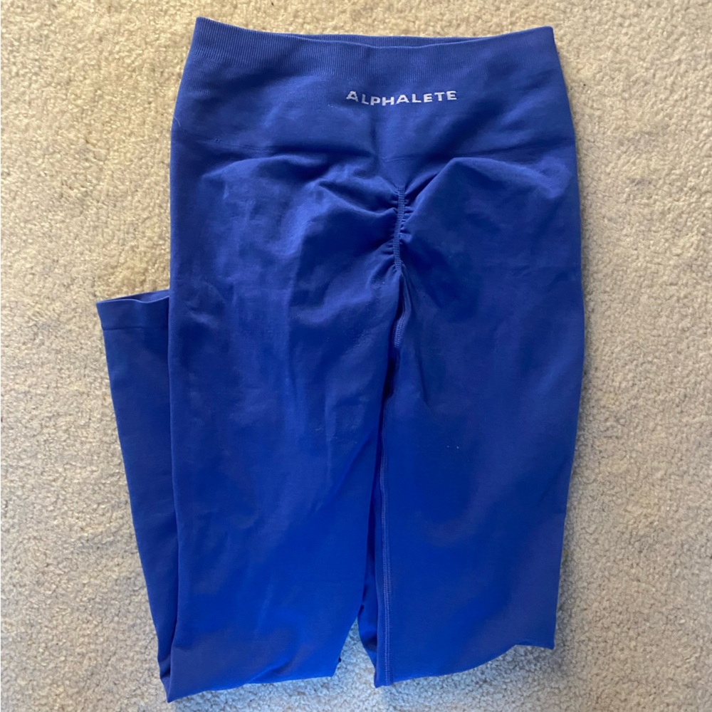 Alphalete amplify leggings - blue - size small